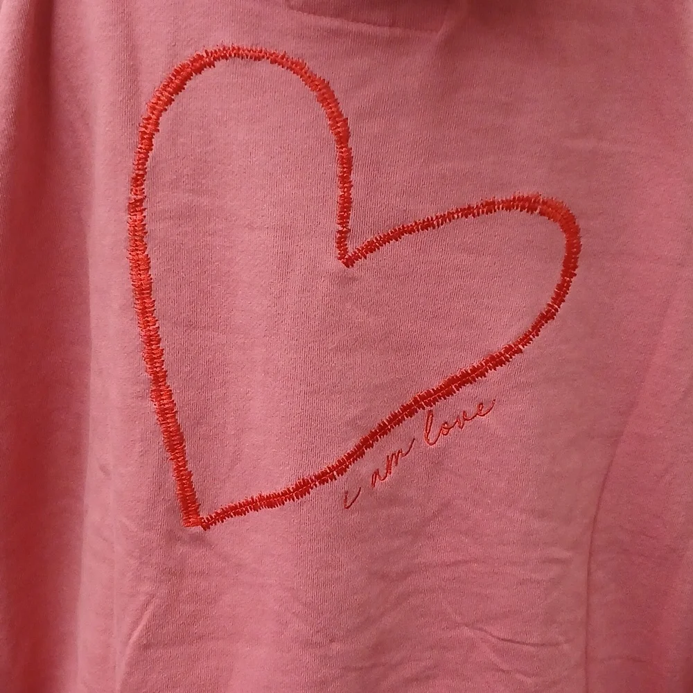 NWT Peace Love World I AM LOVE Pink Hoodie Size  2X - Picture 2 of 8